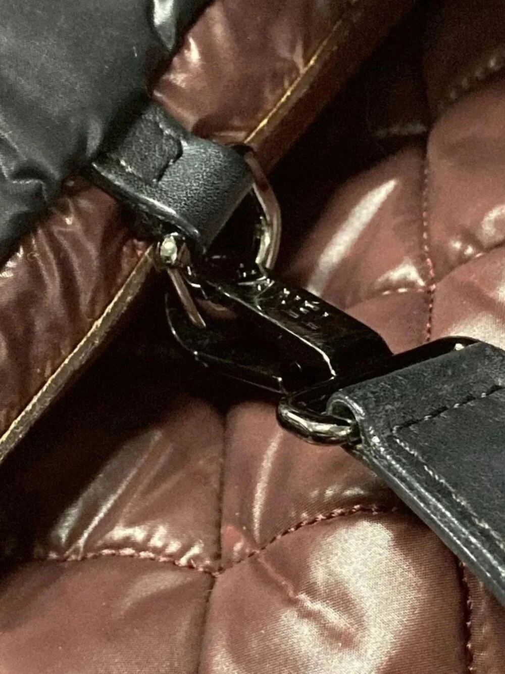 CHANEL Coco Cocoon PM Black Nylon Leather Tote Bag